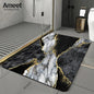 Luxury Gold Black Marble Bath Mat