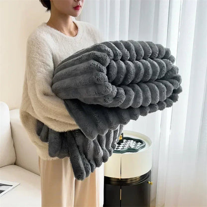 Luxury Imitation Rabbit Velvet Blanket