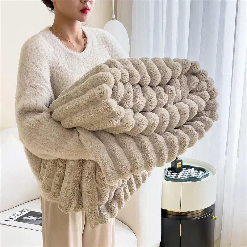 Luxury Imitation Rabbit Velvet Blanket