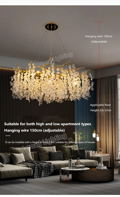 Luxury LED Crystal Chandelier Large