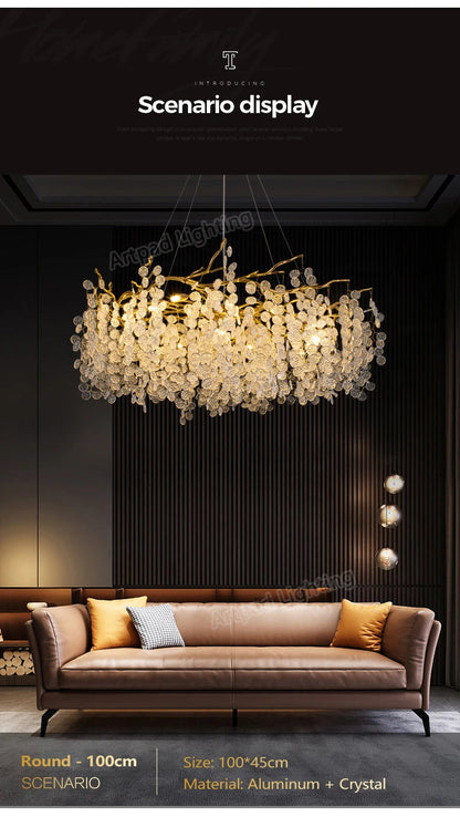 Luxury LED Crystal Chandelier Large