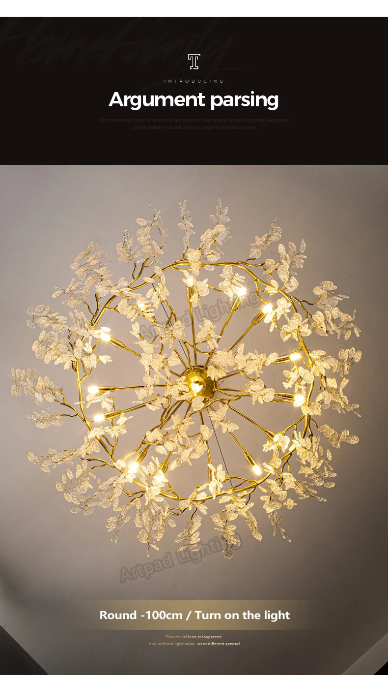 Luxury LED Crystal Chandelier Large