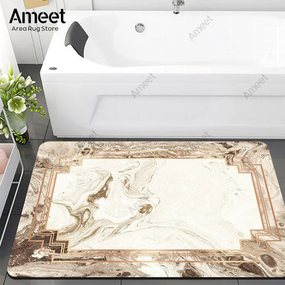 Luxury Marble Anti-Slip Bath Mat