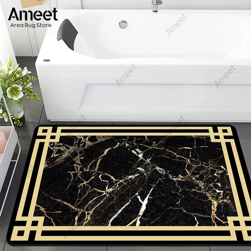 Luxury Marble Anti-Slip Bath Mat