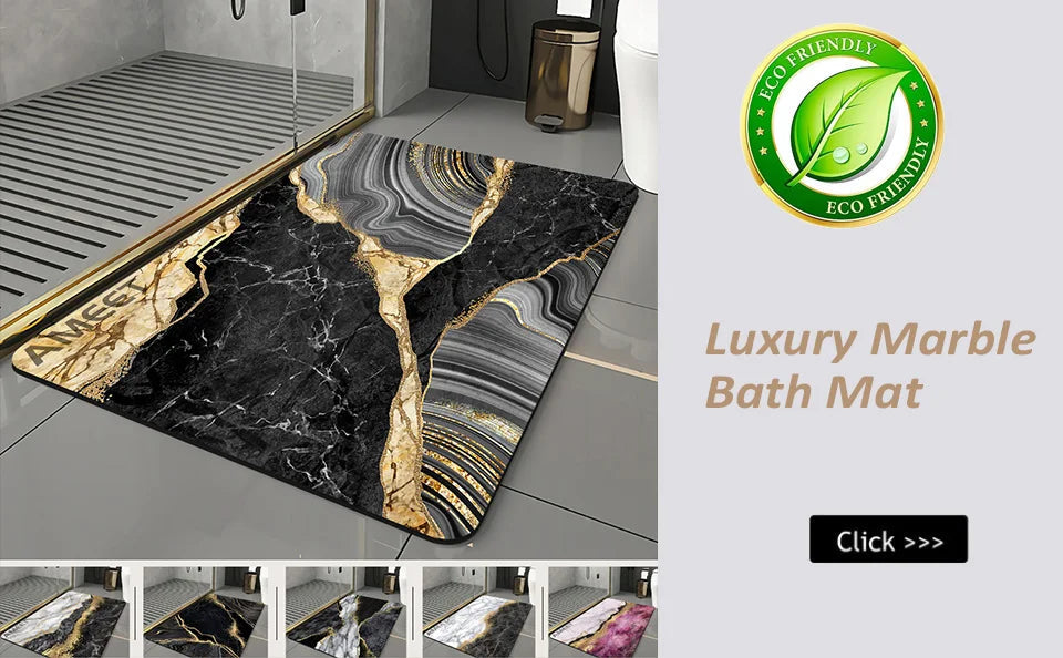 Luxury Marble Anti-Slip Bath Mat