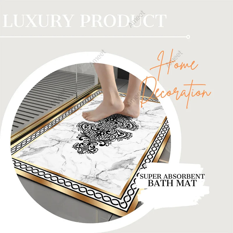 Luxury Marble Anti-Slip Bath Mat