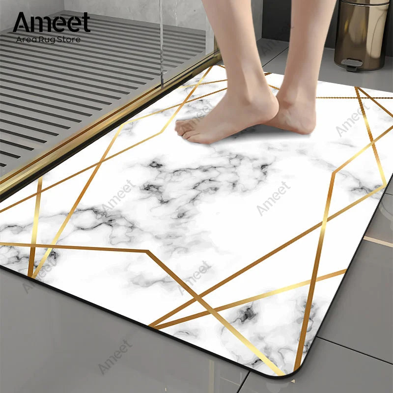 Luxury Marble Anti-Slip Bath Mat