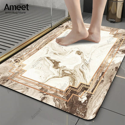 Luxury Marble Anti-Slip Bath Mat