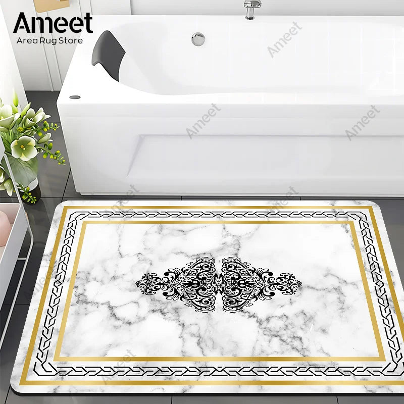 Luxury Marble Anti-Slip Bath Mat