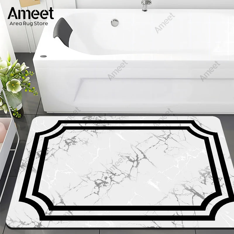 Luxury Marble Anti-Slip Bath Mat