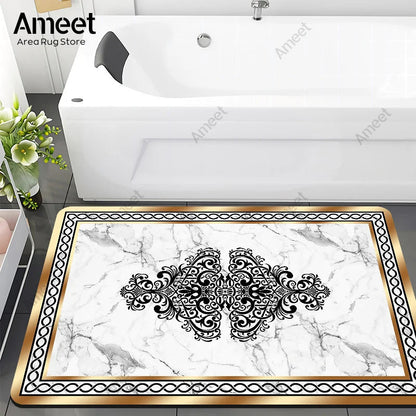 Luxury Marble Anti-Slip Bath Mat