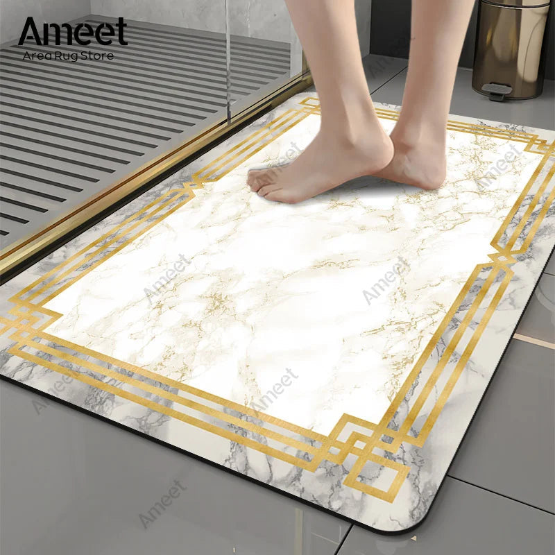 Luxury Marble Anti-Slip Bath Mat