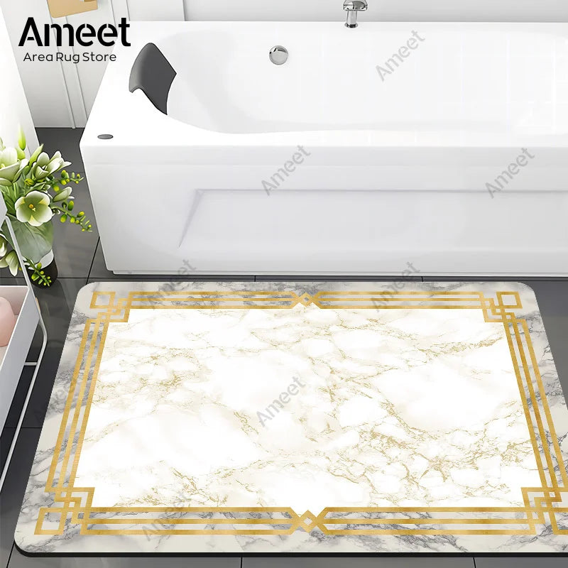 Luxury Marble Anti-Slip Bath Mat