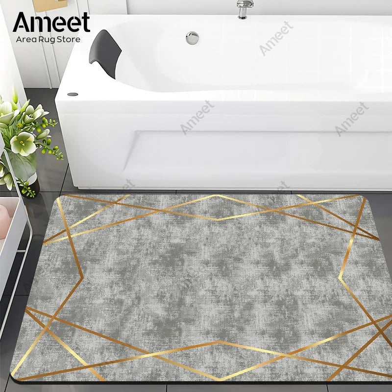 Luxury Marble Anti-Slip Bath Mat