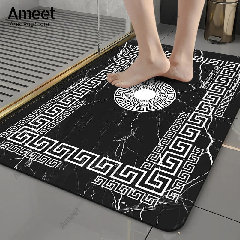 Luxury Marble Anti-Slip Bath Mat