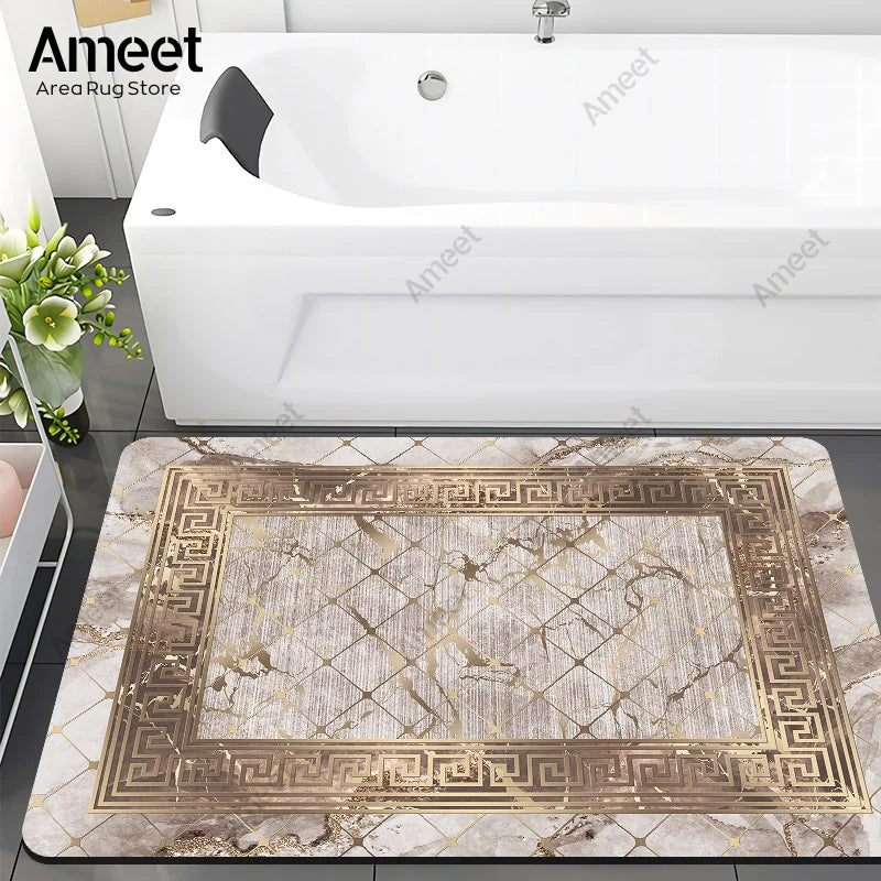 Luxury Marble Anti-Slip Bath Mat