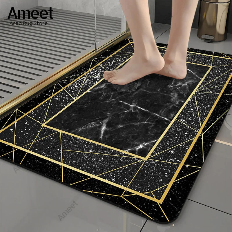 Luxury Marble Anti-Slip Bath Mat