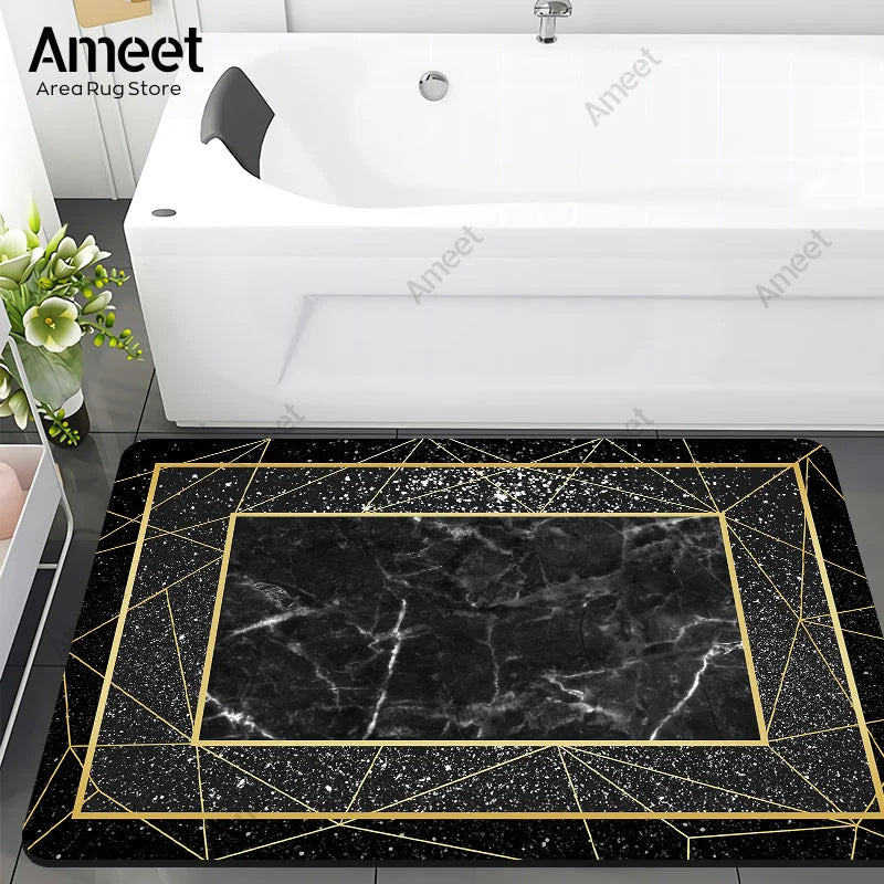 Luxury Marble Anti-Slip Bath Mat