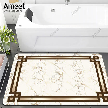 Luxury Marble Anti-Slip Bath Mat