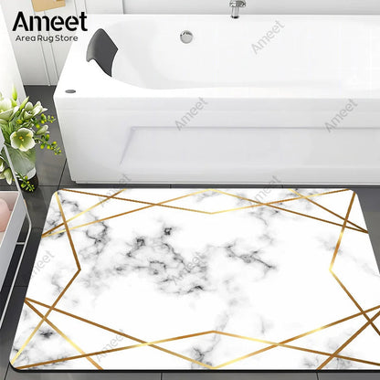 Luxury Marble Anti-Slip Bath Mat