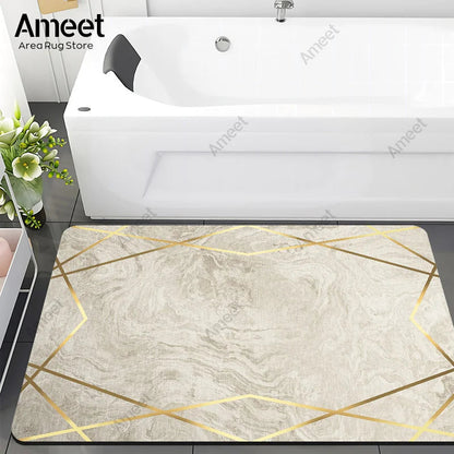 Luxury Marble Anti-Slip Bath Mat