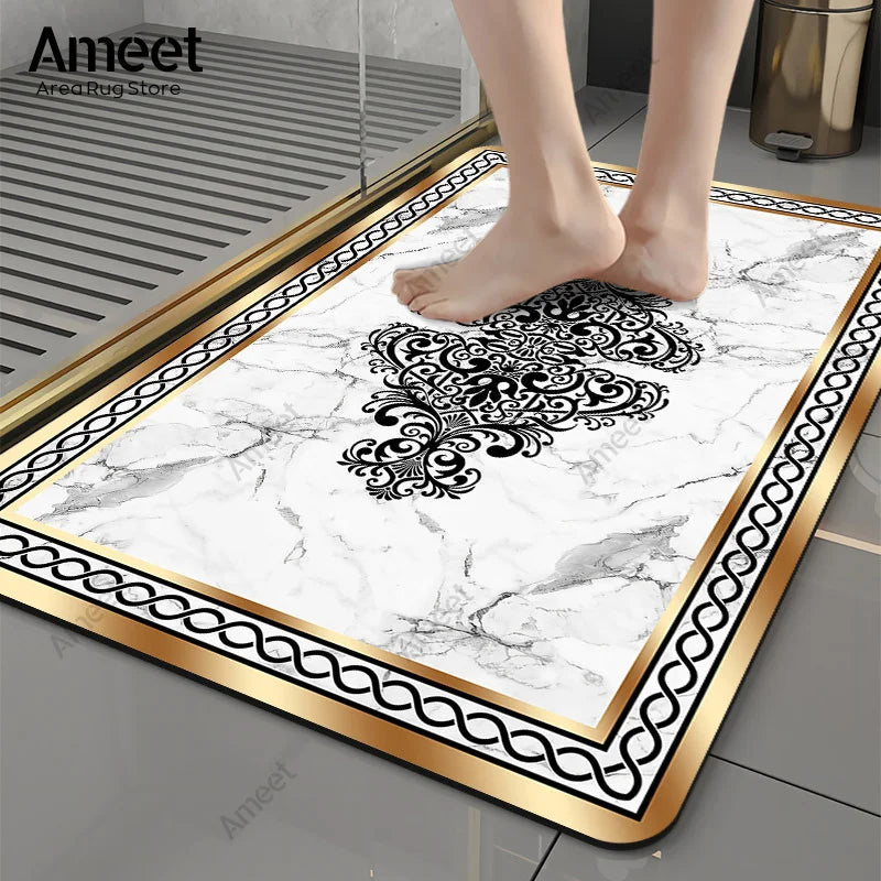 Luxury Marble Anti-Slip Bath Mat