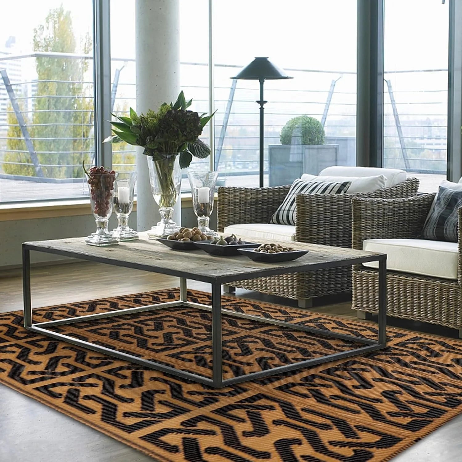 Luxury Modern Area Rug, Polyester