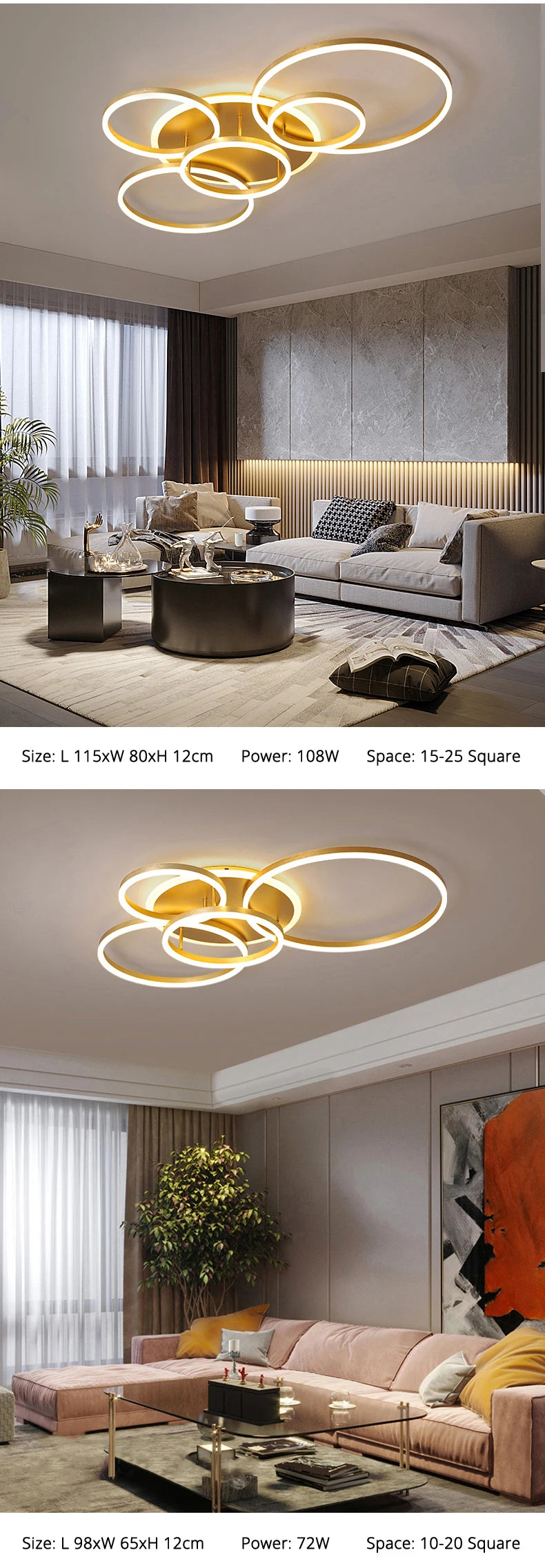 MAVELAI Dimmable Modern LED Chandelier