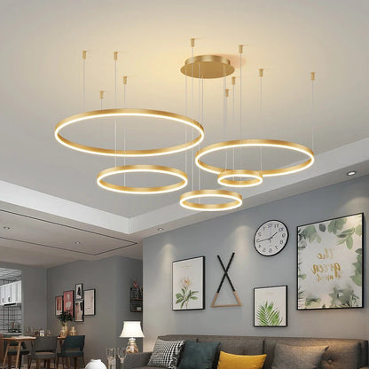 MAVELAIC Modern LED Circular Chandelier