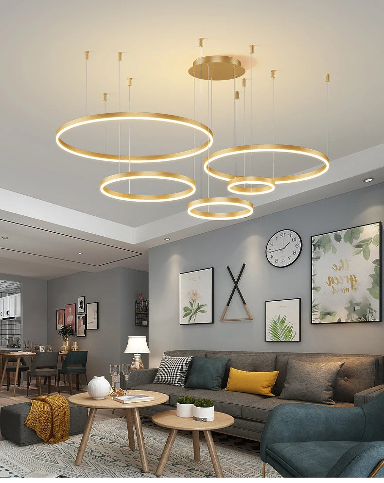 MAVELAIC Modern LED Circular Chandelier