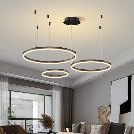 MAVELAIC Modern LED Circular Chandelier