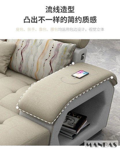 MINGDIBAO U-Shaped Fabric Sofa Set