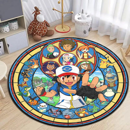 MINISOM Pokemon HD Round Carpet