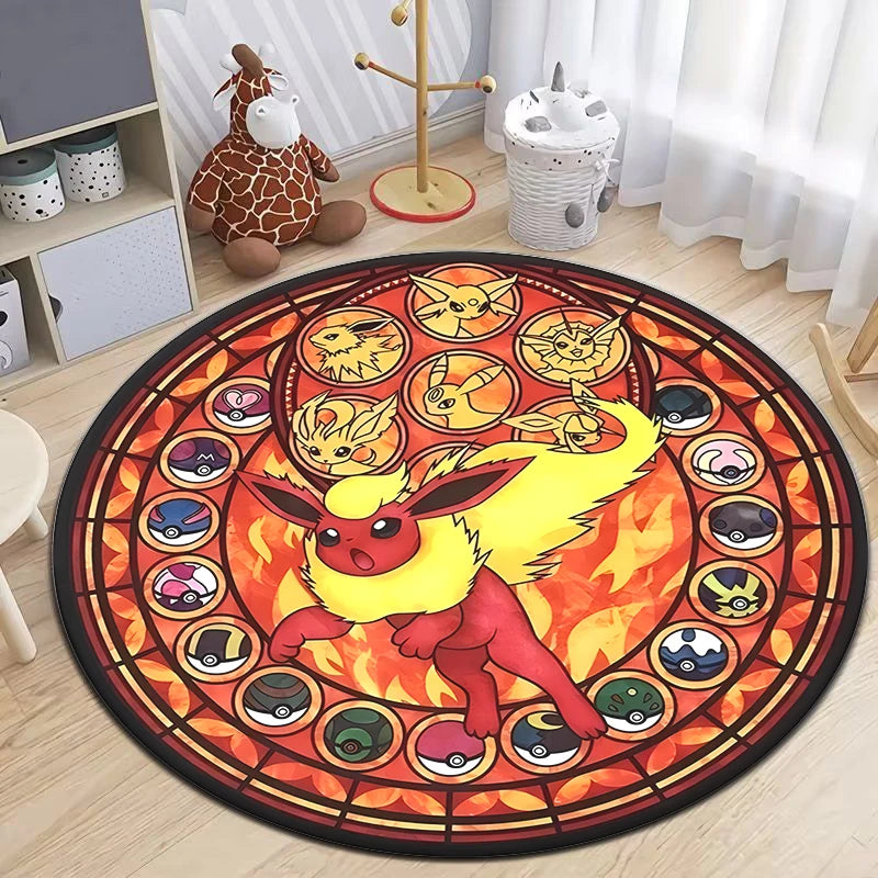 MINISOM Pokemon HD Round Carpet