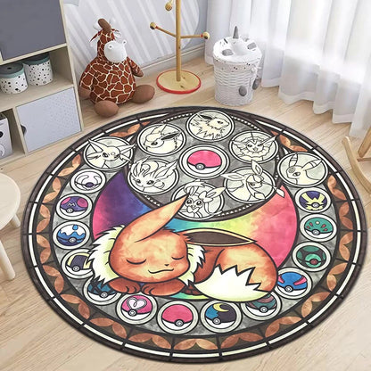 MINISOM Pokemon HD Round Carpet