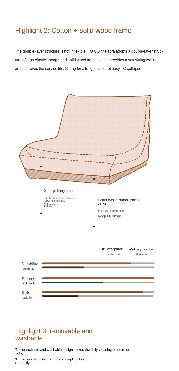 MOMO Nordic Tatami Single Sofa