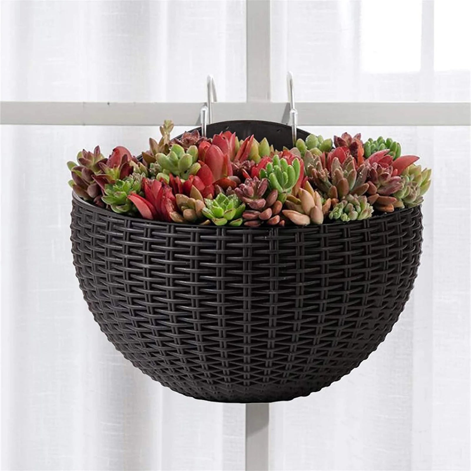 MOONBIFFY Wall-Mounted Plastic Flowerpot