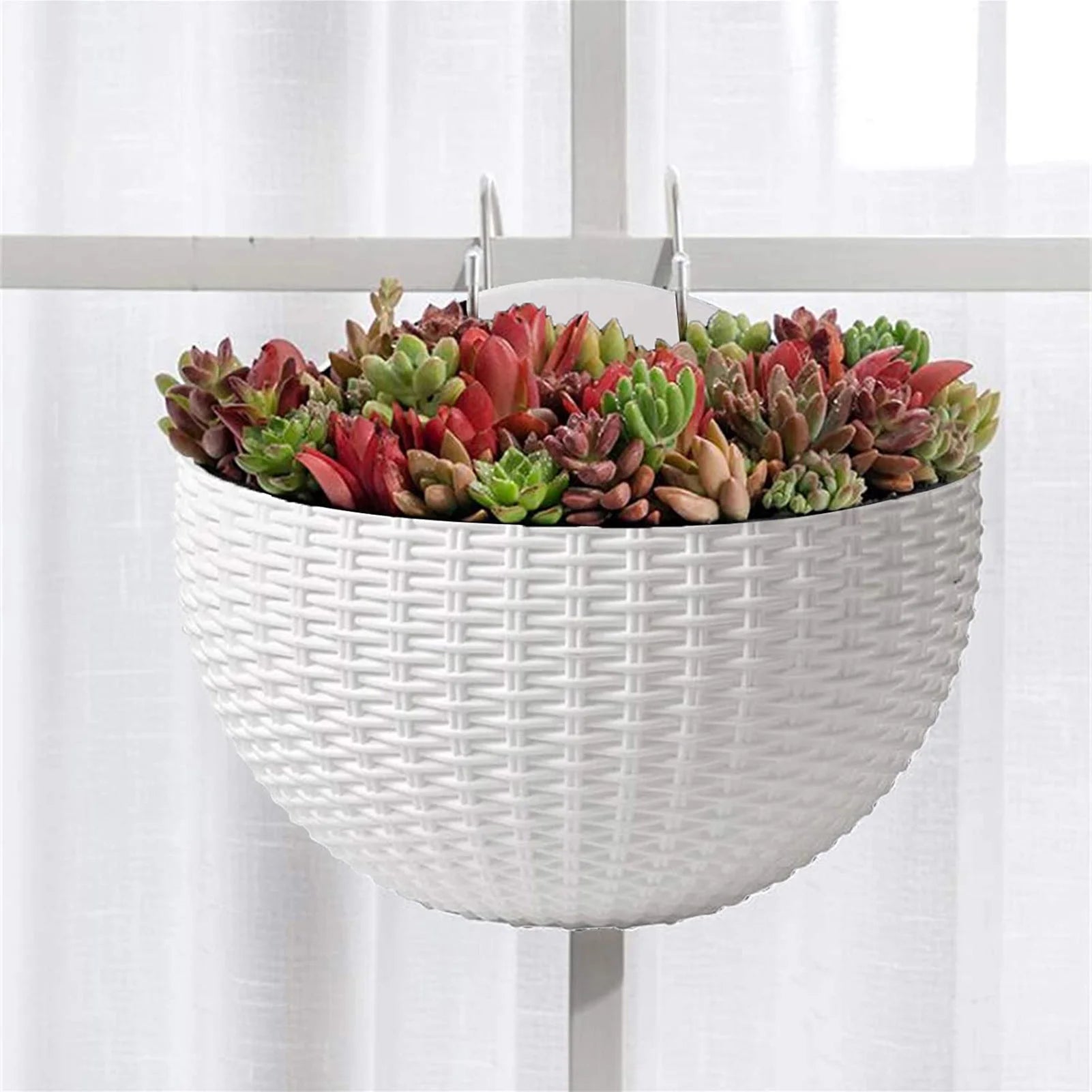 MOONBIFFY Wall-Mounted Plastic Flowerpot