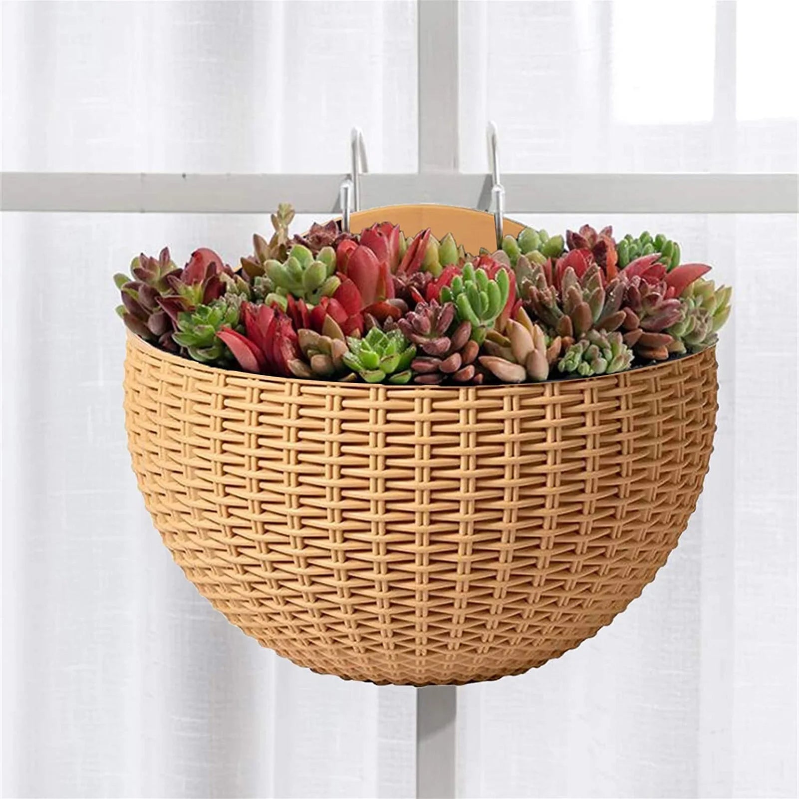 MOONBIFFY Wall-Mounted Plastic Flowerpot