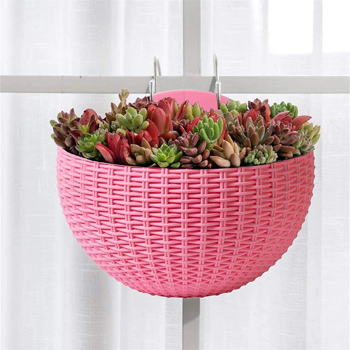 MOONBIFFY Wall-Mounted Plastic Flowerpot