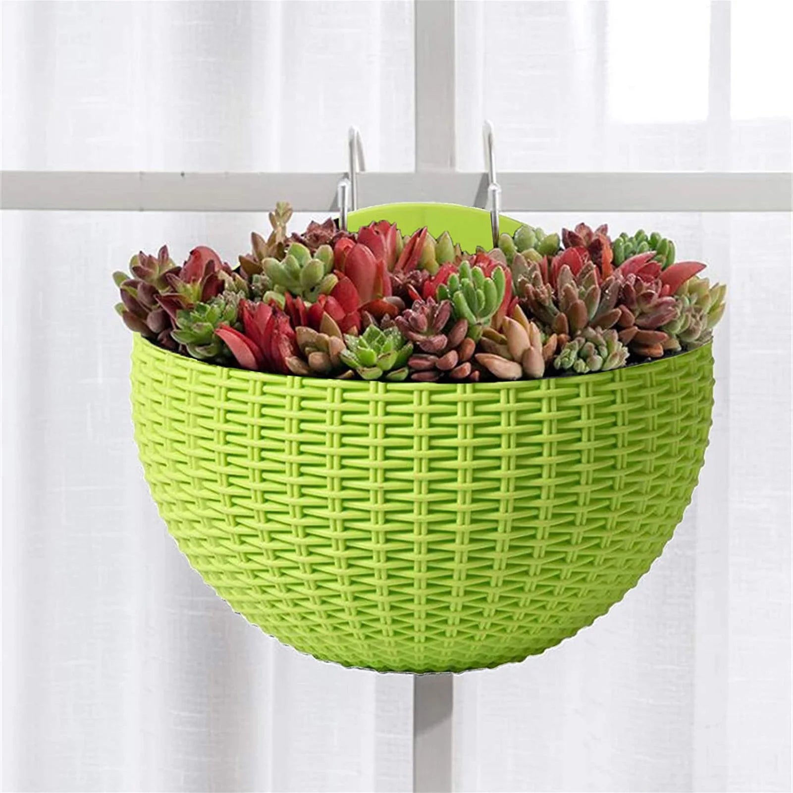 MOONBIFFY Wall-Mounted Plastic Flowerpot