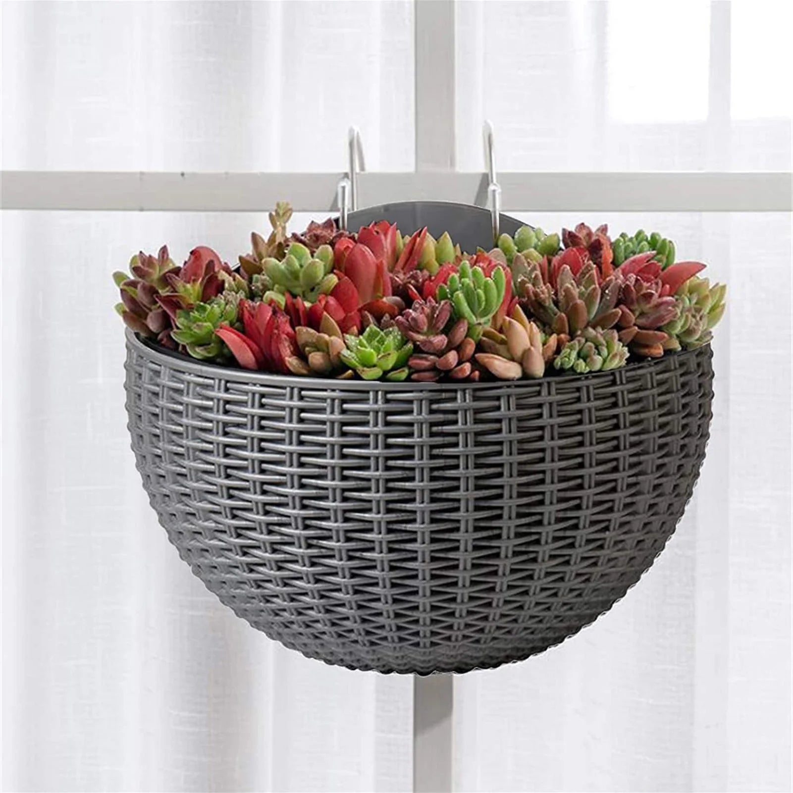 MOONBIFFY Wall-Mounted Plastic Flowerpot