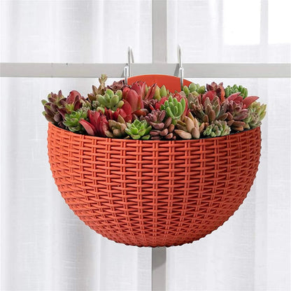 MOONBIFFY Wall-Mounted Plastic Flowerpot