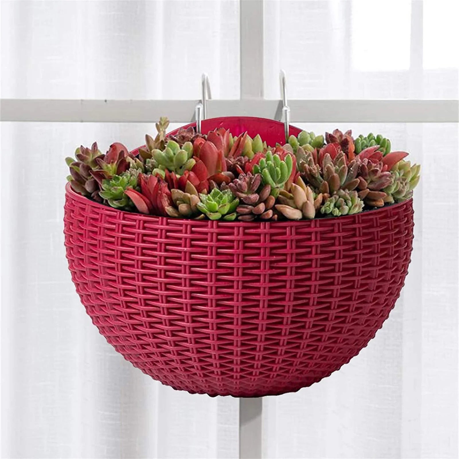 MOONBIFFY Wall-Mounted Plastic Flowerpot