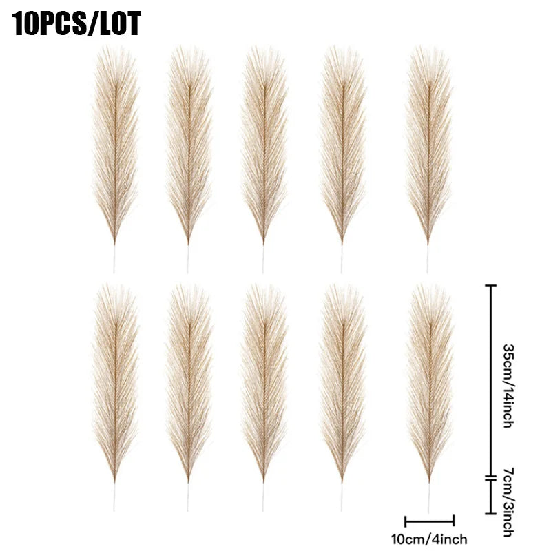 MUFA 10pcs Boho Synthetic Pampas Flowers