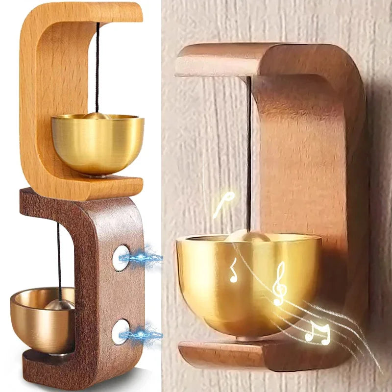 Magnetic Brass Wooden Doorbell Chimes