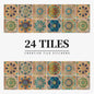 Mandala Retro Pattern Glossy Tile Stickers