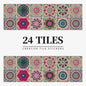 Mandala Retro Pattern Glossy Tile Stickers