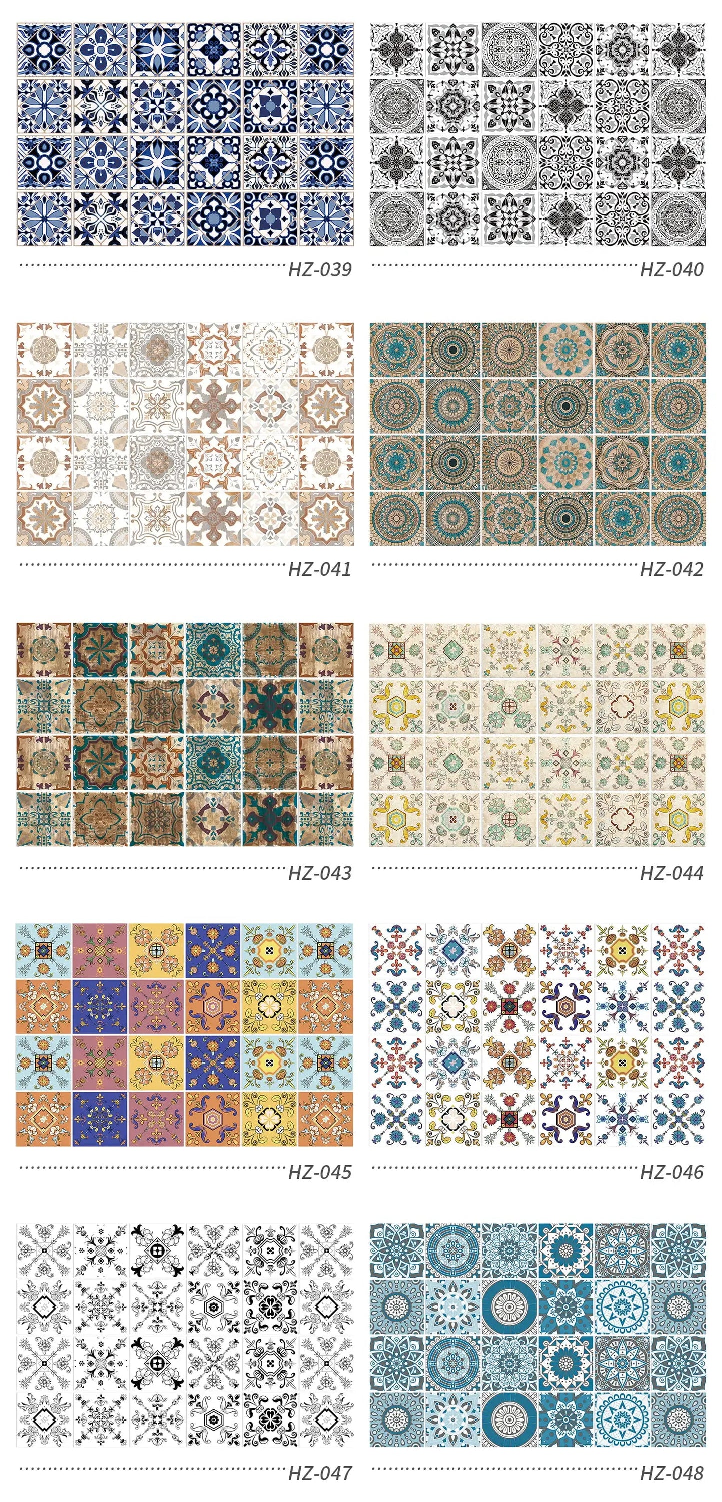 Mandala Retro Tile Stickers - Waterproof