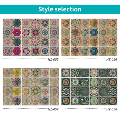 Mandala Retro Tile Stickers - Waterproof